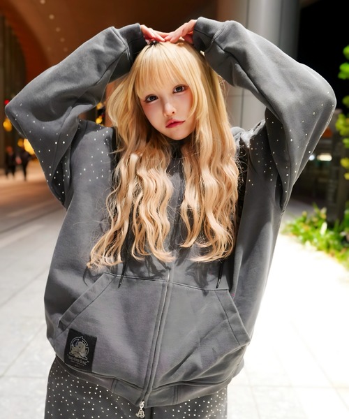 GA×GALFY-きらピカジップパーカー（パーカー）｜GALFY（ガルフィー）の