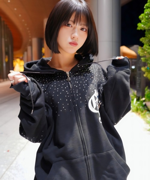 GA×GALFY-きらピカジップパーカー（パーカー）｜GALFY（ガルフィー）の