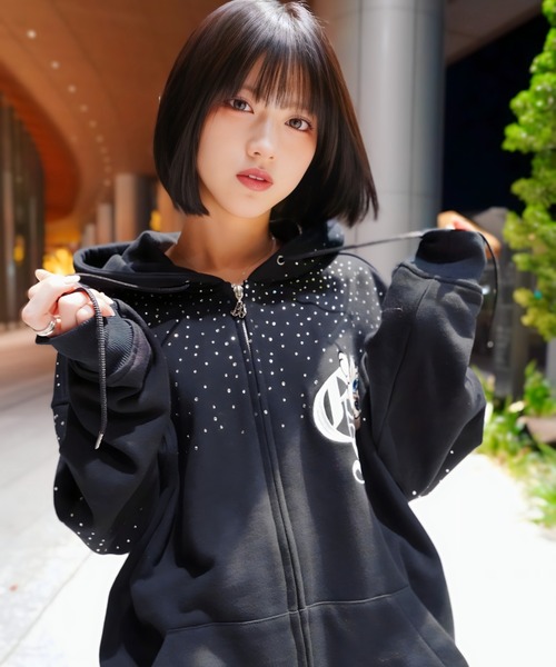 GA×GALFY-きらピカジップパーカー（パーカー）｜GALFY（ガルフィー）の