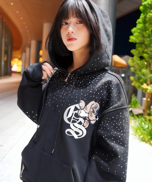 GALFY（ガルフィー）の「【別注】GA×GALFY-きらピカジップパーカー（パーカー・メンズ・チャコール/ブラック・L/XL）」の7枚目の写真