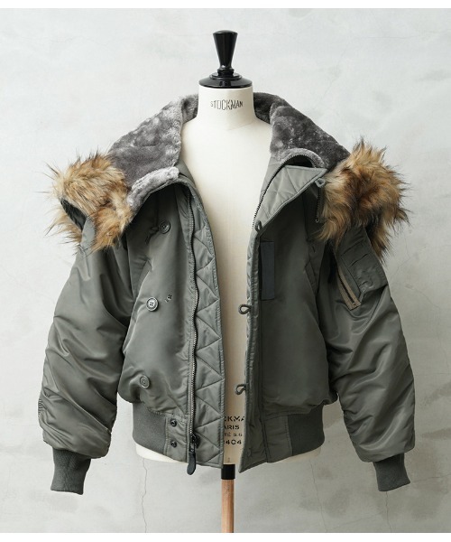 WAIPER.inc（ワイパーインク）の「WAIPER.inc 米軍 初期型 N-2B VINTAGE フライトジャケット【WP28】（ミリタリージャケット・メンズ・セージグリーン・L/XL）」の5枚目の写真