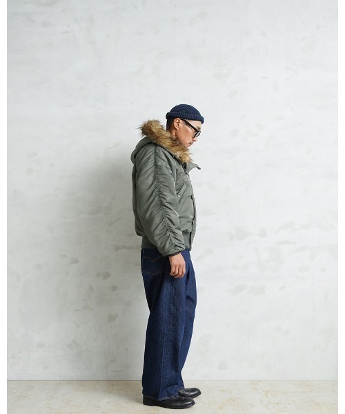 WAIPER.inc（ワイパーインク）の「WAIPER.inc 米軍 初期型 N-2B VINTAGE フライトジャケット【WP28】（ミリタリージャケット・メンズ・セージグリーン・L/XL）」の8枚目の写真