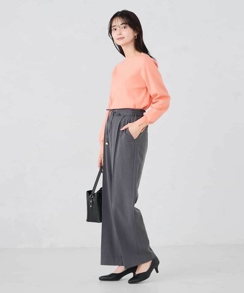 a.v.v(アーヴェヴェ)の「【WEB限定】ボートネックパフスリーブスプリングニット(ニット/セーター・レディース・ライラック/アイボリー/ブラック/ブルー/グレー/ピンク・36/38/42/40)」の8枚目の写真