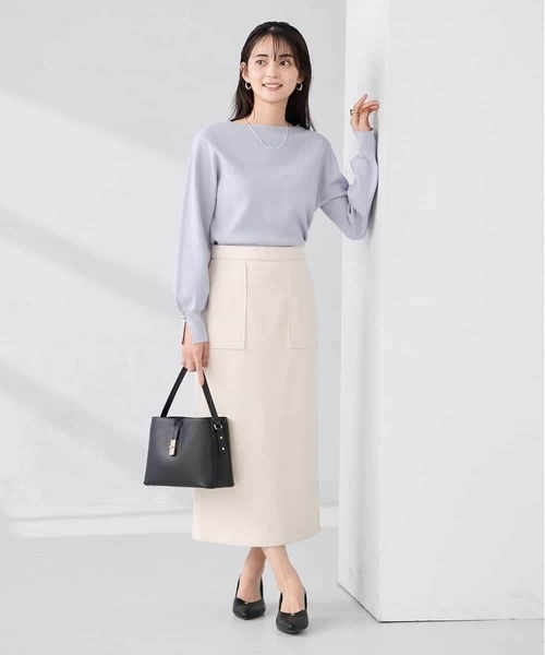 a.v.v(アーヴェヴェ)の「【WEB限定】ボートネックパフスリーブスプリングニット(ニット/セーター・レディース・ライラック/アイボリー/ブラック/ブルー/グレー/ピンク・36/38/42/40)」の17枚目の写真