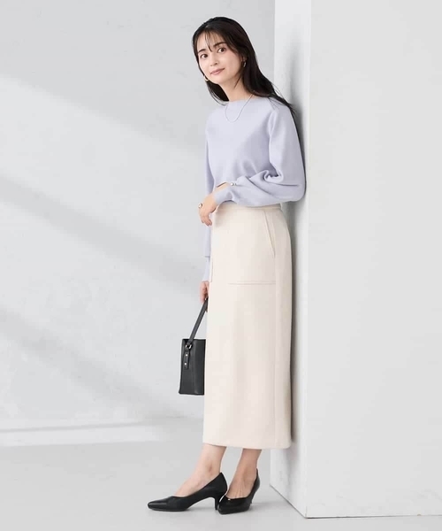 a.v.v(アーヴェヴェ)の「【WEB限定】ボートネックパフスリーブスプリングニット(ニット/セーター・レディース・ライラック/アイボリー/ブラック/ブルー/グレー/ピンク・36/38/42/40)」の20枚目の写真