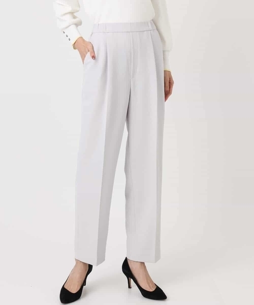 MK MICHEL KLEIN（エムケーミッシェルクラン）の「[防シワ/ストレッチ/洗える]セットアップ対応/ダブルクロス テーパードパンツ（その他パンツ・レディース・ネイビー/グレイッシュベージュ・36/38）」の21枚目の写真