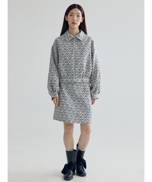 BOMNAL BOUTIQUE（ボムナルブティック）の「ジャカードスカート _ ブルー（スカート・レディース・その他・SMALL/MEDIUM）」の2枚目の写真