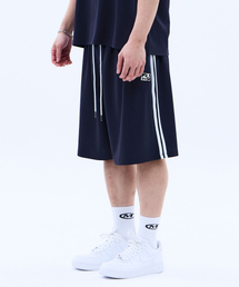 MIHAK（ミハク）の「94 フットボールジャージハーフパンツ (ネイビー)（スウェットパンツ）」