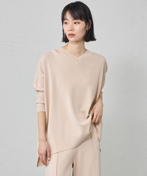 CAST:（キャストコロン）の「【1枚で着映える/セットアップ対応】バックボタンニット（ニット/セーター・レディース・ピンク系その他2/ホワイト/グリーン/ブラック・M）」の4枚目の写真