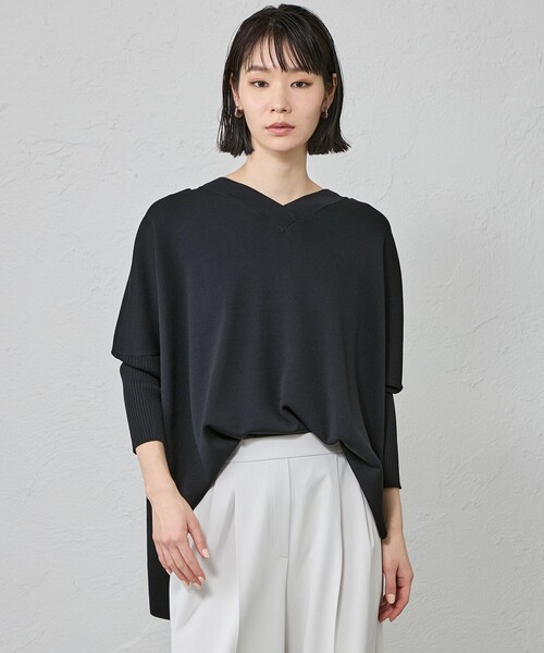 CAST:（キャストコロン）の「【1枚で着映える/セットアップ対応】バックボタンニット（ニット/セーター・レディース・ピンク系その他2/ホワイト/グリーン/ブラック・M）」の2枚目の写真