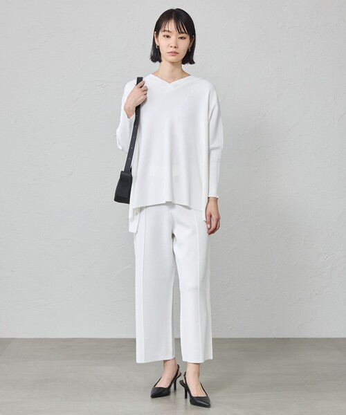 CAST:（キャストコロン）の「【1枚で着映える/セットアップ対応】バックボタンニット（ニット/セーター・レディース・ピンク系その他2/ホワイト/グリーン/ブラック・M）」の6枚目の写真