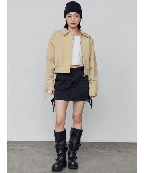 EMODA（エモダ）の「2WAYストリングリブトップス（Tシャツ/カットソー・レディース・イエロー/グレー/ブラック/ホワイト・FREE）」の18枚目の写真