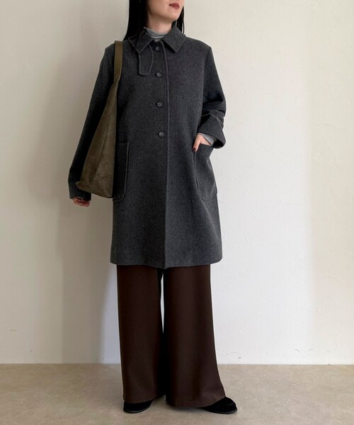 fredy emue（フレディエミュ）の「フェイクスエードトライアングルバッグ（トートバッグ・レディース・ブラウン/ベージュ/ブラック/オリーブ・FREE）」の5枚目の写真