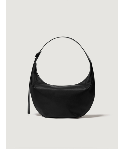 Nylon hobo bag - Black
