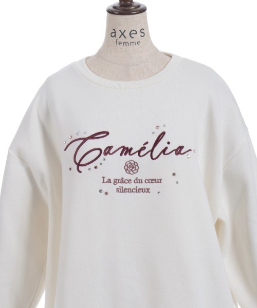 axes femme（アクシーズファム）の「コットンレース裏起毛トレーナー（スウェット・レディース・キナリ/ベージュ/ミント/杢グレー・FREE）」の13枚目の写真