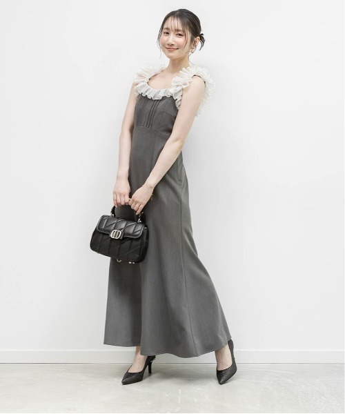 RANDA（ランダ）の「レースフリルマーメイドキャミワンピース（ワンピース・レディース・ブラック/グレー/ベージュ・0/1）」の22枚目の写真