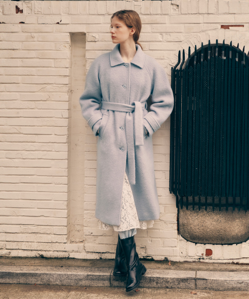 ROLAROLA(ロラロラ)の「ALPACA WOOL SINGLE COAT GRAY(チェスターコート・レディース・グレー・FREE)」の2枚目の写真