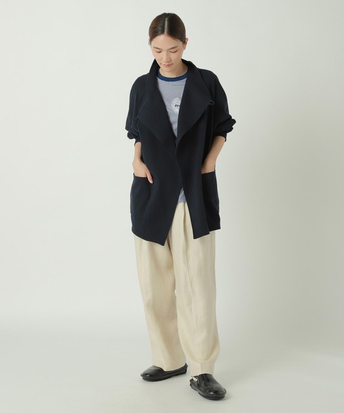 ZUCCa(ズッカ)の「DOLMAN SLEEVED SWEATSHIRT / 羽織り(パーカー・レディース・ネイビー/ベージュ/ブラック・M size)」の5枚目の写真