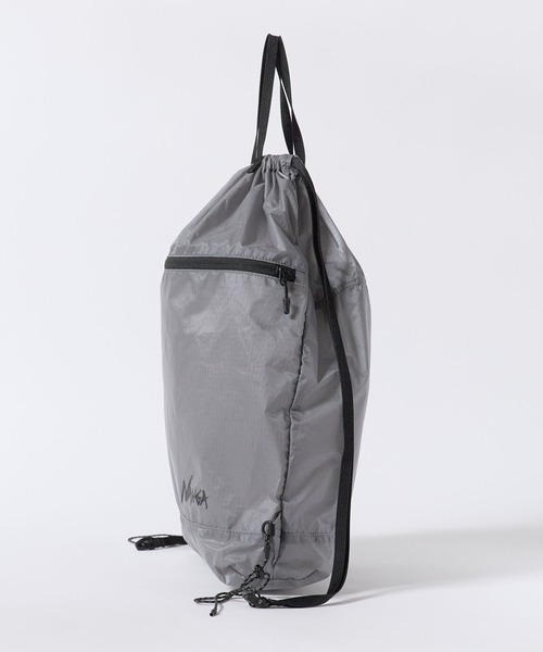 NANGA（ナンガ）の「NANGA/ナンガ Fibermax TUL KNAPSACK パッカブル ナップサック 秋 秋服 2026年秋冬（ショルダーバッグ・メンズ・イエロー/グレー/ブラック・FREE）」の9枚目の写真