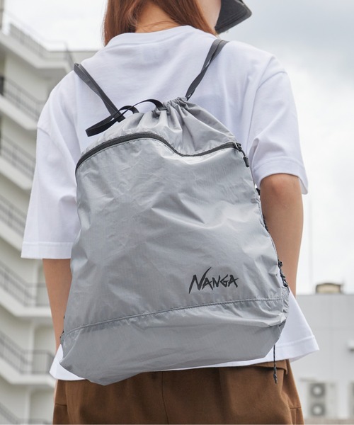 NANGA（ナンガ）の「NANGA/ナンガ Fibermax TUL KNAPSACK パッカブル ナップサック 秋 秋服 2026年秋冬（ショルダーバッグ・メンズ・イエロー/グレー/ブラック・FREE）」の7枚目の写真