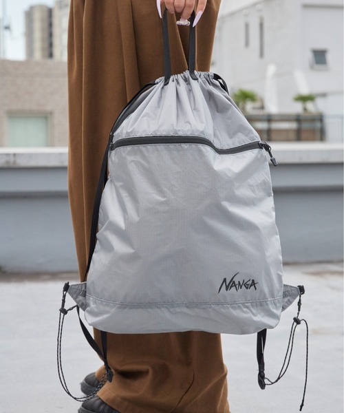 NANGA（ナンガ）の「NANGA/ナンガ Fibermax TUL KNAPSACK パッカブル ナップサック 秋 秋服 2026年秋冬（ショルダーバッグ・メンズ・イエロー/グレー/ブラック・FREE）」の8枚目の写真