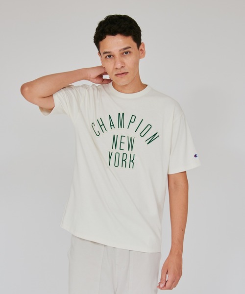 Champion（チャンピオン）の「【Champion/チャンピオン】メンズ メンズカジュアル ショートスリーブTシャツ（Tシャツ/カットソー・メンズ・ナチュラル/ブラック系その他/ブルー系その他・LARGE/X-LARGE/MEDIUM）」の2枚目の写真
