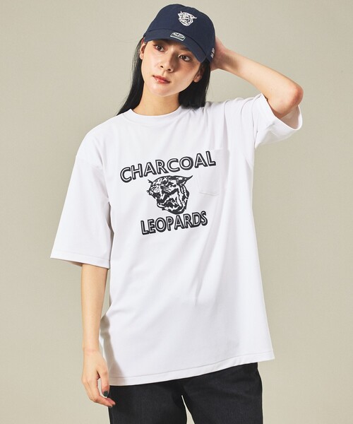 Rouge vif la cle（ルージュヴィフラクレ）の「【Americana/アメリカーナ×ORIGINAL Charcoal/オリジナル チャコール】Leopards Pocket　TechT -Shirt/Tシャツ（Tシャツ/カットソー・レディース・ホワイト/チャコールグレー・フリー）」の4枚目の写真