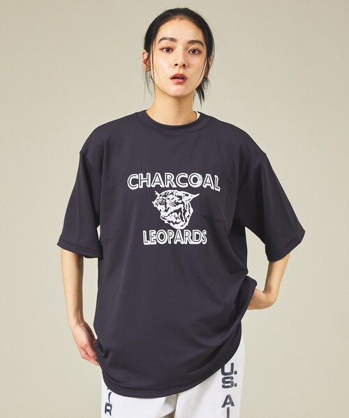 Rouge vif la cle（ルージュヴィフラクレ）の「【Americana/アメリカーナ×ORIGINAL Charcoal/オリジナル チャコール】Leopards Pocket　TechT -Shirt/Tシャツ（Tシャツ/カットソー・レディース・ホワイト/チャコールグレー・フリー）」の7枚目の写真