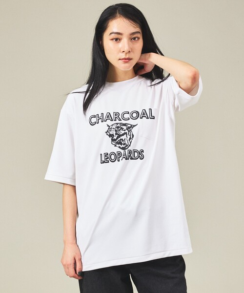 Rouge vif la cle（ルージュヴィフラクレ）の「【Americana/アメリカーナ×ORIGINAL Charcoal/オリジナル チャコール】Leopards Pocket　TechT -Shirt/Tシャツ（Tシャツ/カットソー・レディース・ホワイト/チャコールグレー・フリー）」の11枚目の写真