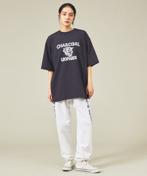 Rouge vif la cle（ルージュヴィフラクレ）の「【Americana/アメリカーナ×ORIGINAL Charcoal/オリジナル チャコール】Leopards Pocket　TechT -Shirt/Tシャツ（Tシャツ/カットソー・レディース・ホワイト/チャコールグレー・フリー）」の12枚目の写真