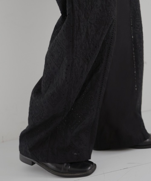 hellam(へラム)の「刺繍レースイージーパンツ(その他パンツ・レディース・ブラック/ホワイト・FREE)」の7枚目の写真