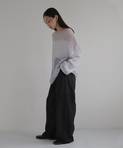 hellam(へラム)の「刺繍レースイージーパンツ(その他パンツ・レディース・ブラック/ホワイト・FREE)」の10枚目の写真