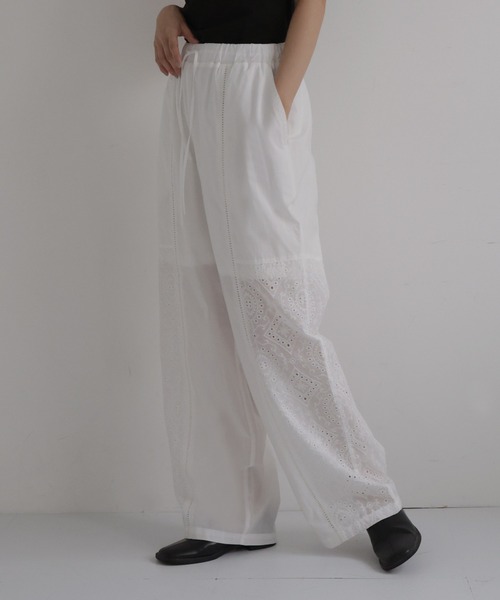 hellam(へラム)の「刺繍レースイージーパンツ(その他パンツ・レディース・ブラック/ホワイト・FREE)」の13枚目の写真
