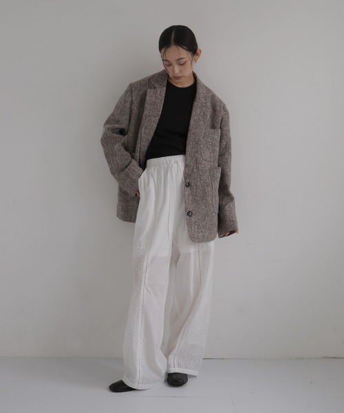 hellam(へラム)の「刺繍レースイージーパンツ(その他パンツ・レディース・ブラック/ホワイト・FREE)」の15枚目の写真