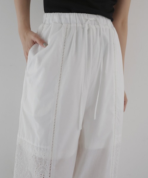 hellam(へラム)の「刺繍レースイージーパンツ(その他パンツ・レディース・ブラック/ホワイト・FREE)」の17枚目の写真