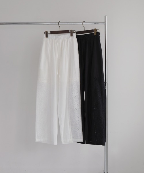 hellam(へラム)の「刺繍レースイージーパンツ(その他パンツ・レディース・ブラック/ホワイト・FREE)」の22枚目の写真