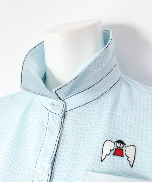 Picone CLUB(ピッコーネクラブ)の「サッカー地速乾ポロシャツ(ポロシャツ・レディース・ライトブルー/ホワイト/ネイビー・13号/11号/9号)」の14枚目の写真