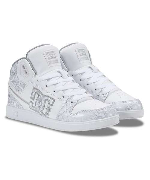 DC SHOES(ディーシーシューズ)の「DC SHOES ウィメンズ Ws UNIVERSITY MID SE フットウェア スニーカー 【2026年春夏モデル】/ミッドカットスニーカー(スニーカー・レディース・ホワイト系その他/シルバー・23cm/23.5cm/24cm/24.5cm/25cm)」の1枚目の写真