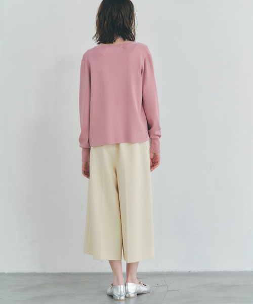 YECCA VECCA（イェッカヴェッカ）の「ベルトSETクロップド丈パンツ（その他パンツ・レディース・モカ/アイボリー/ブラック・FREE）」の4枚目の写真