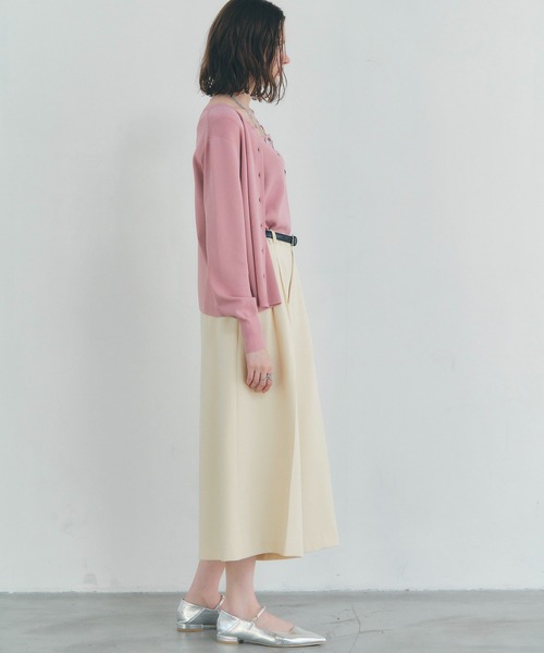 YECCA VECCA（イェッカヴェッカ）の「ベルトSETクロップド丈パンツ（その他パンツ・レディース・モカ/アイボリー/ブラック・FREE）」の5枚目の写真