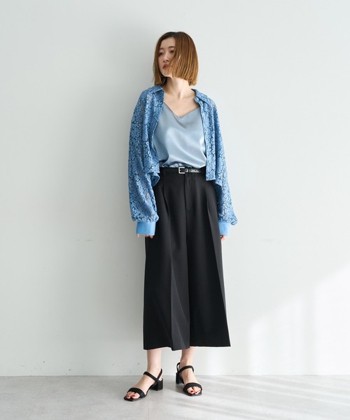 YECCA VECCA（イェッカヴェッカ）の「ベルトSETクロップド丈パンツ（その他パンツ・レディース・モカ/アイボリー/ブラック・FREE）」の17枚目の写真