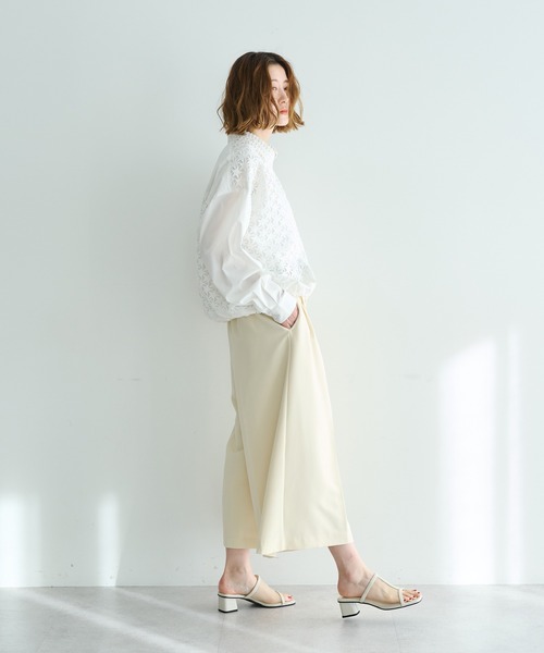 YECCA VECCA（イェッカヴェッカ）の「ベルトSETクロップド丈パンツ（その他パンツ・レディース・モカ/アイボリー/ブラック・FREE）」の14枚目の写真