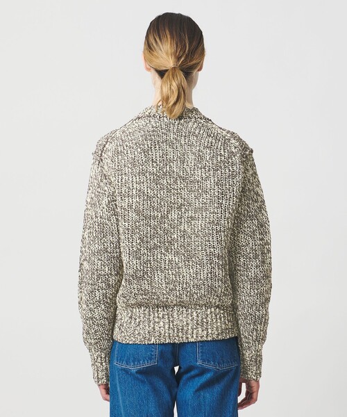 LOEFF(ロエフ)の「<LOEFF>ストローヤーン ライク カーディガン UNISEX(カーディガン/ボレロ・レディース・パープル/ダークブラウン・2/1/0)」の7枚目の写真