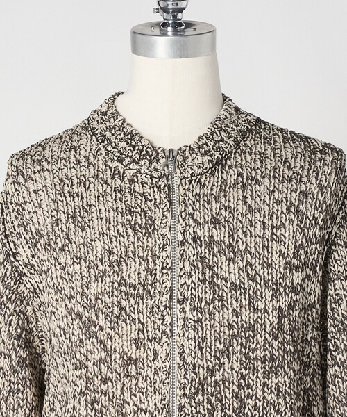 LOEFF(ロエフ)の「<LOEFF>ストローヤーン ライク カーディガン UNISEX(カーディガン/ボレロ・レディース・パープル/ダークブラウン・2/1/0)」の9枚目の写真