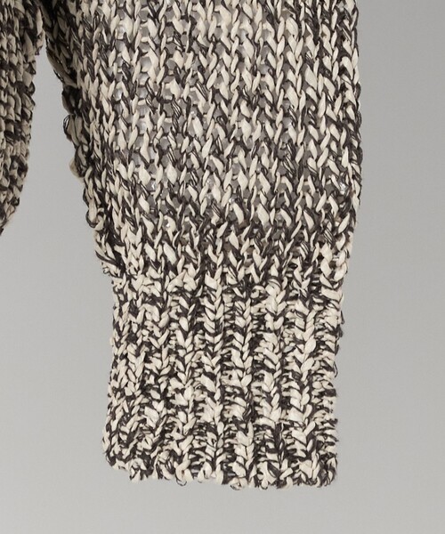 LOEFF(ロエフ)の「<LOEFF>ストローヤーン ライク カーディガン UNISEX(カーディガン/ボレロ・レディース・パープル/ダークブラウン・2/1/0)」の10枚目の写真