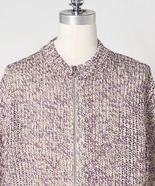 LOEFF(ロエフ)の「<LOEFF>ストローヤーン ライク カーディガン UNISEX(カーディガン/ボレロ・レディース・パープル/ダークブラウン・2/1/0)」の14枚目の写真