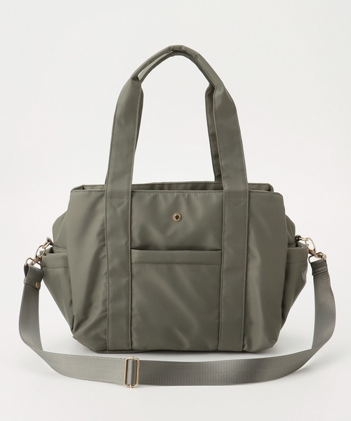 Honeys(ハニーズ)の「【非フッ素撥水加工】撥水両あおりA4トート(トートバッグ・レディース・ライトカーキ/ブラック/アイボリー・FREE)」の15枚目の写真