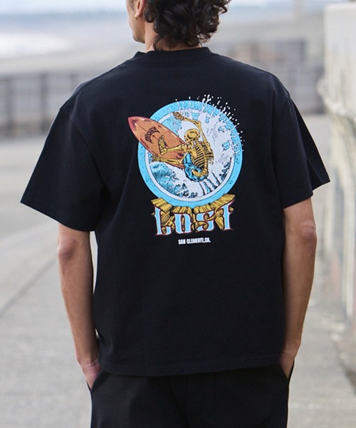 lost(ロスト)の「lost/ロスト メンズ 半袖 Tシャツ LM6S-2114(Tシャツ/カットソー・メンズ・パープル系その他/ホワイト/ブラック/ブラック系その他・M/XL/L)」の2枚目の写真