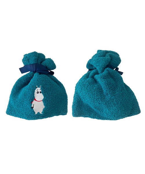 MOOMIN（ムーミン）の「【 MOOMIN 】 もこもこソックスイン巾着 22W11（ソックス/靴下・レディース・ピンク/ブルーグリーン・23-25cm）」の3枚目の写真