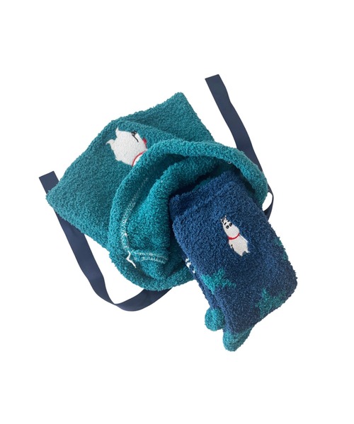 MOOMIN（ムーミン）の「【 MOOMIN 】 もこもこソックスイン巾着 22W11（ソックス/靴下・レディース・ピンク/ブルーグリーン・23-25cm）」の6枚目の写真